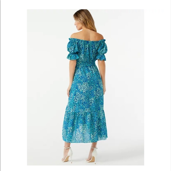 Sofia Vergara Faux Wrap MIDI Dress w/ Convertible Neckline Extra Small NWT - Picture 2 of 3